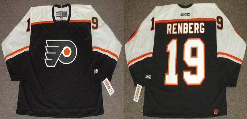 2019 Men Philadelphia Flyers 19 Renberg Black CCM NHL jerseys